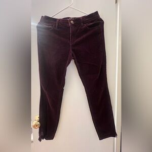 Loft ankle length corduroy with zipper bottom